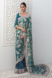ZAINAB CHOTTANI | FORMALS | TEAL TULIP SAREE US-ZC-01