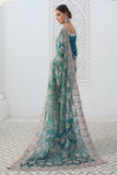 ZAINAB CHOTTANI | FORMALS | TEAL TULIP SAREE US-ZC-01