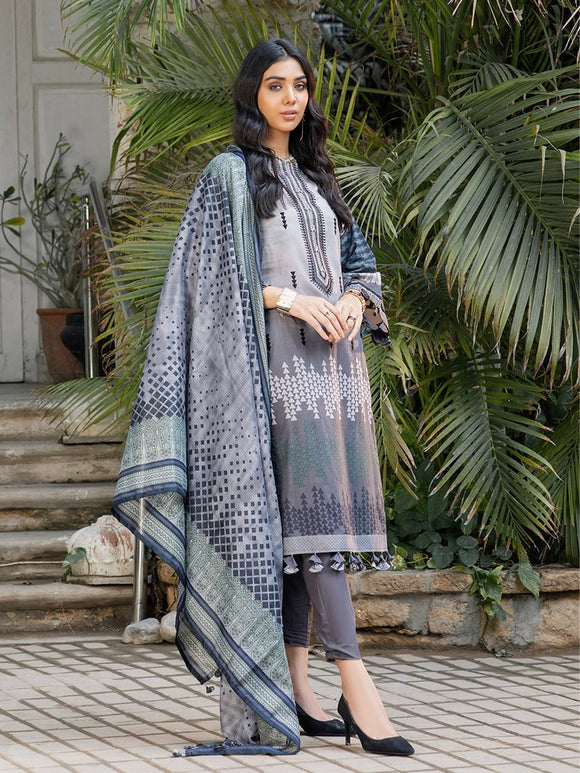 Grey pebble- Estella Lawn collection By Salitex US-SEL-06
